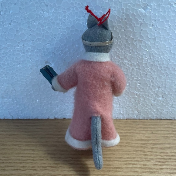 Heart Felts Midwest of Cannon Falls Fancy Cat Ornament Pink & Gray 1920s Flapper - Picture 3 of 8